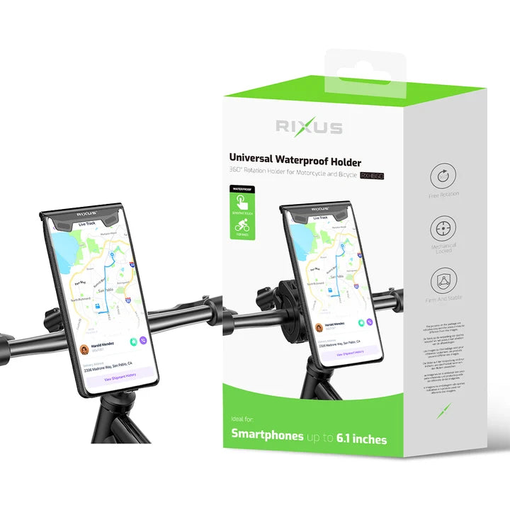 Rixus I Waterproof Handlebar Phone Holder